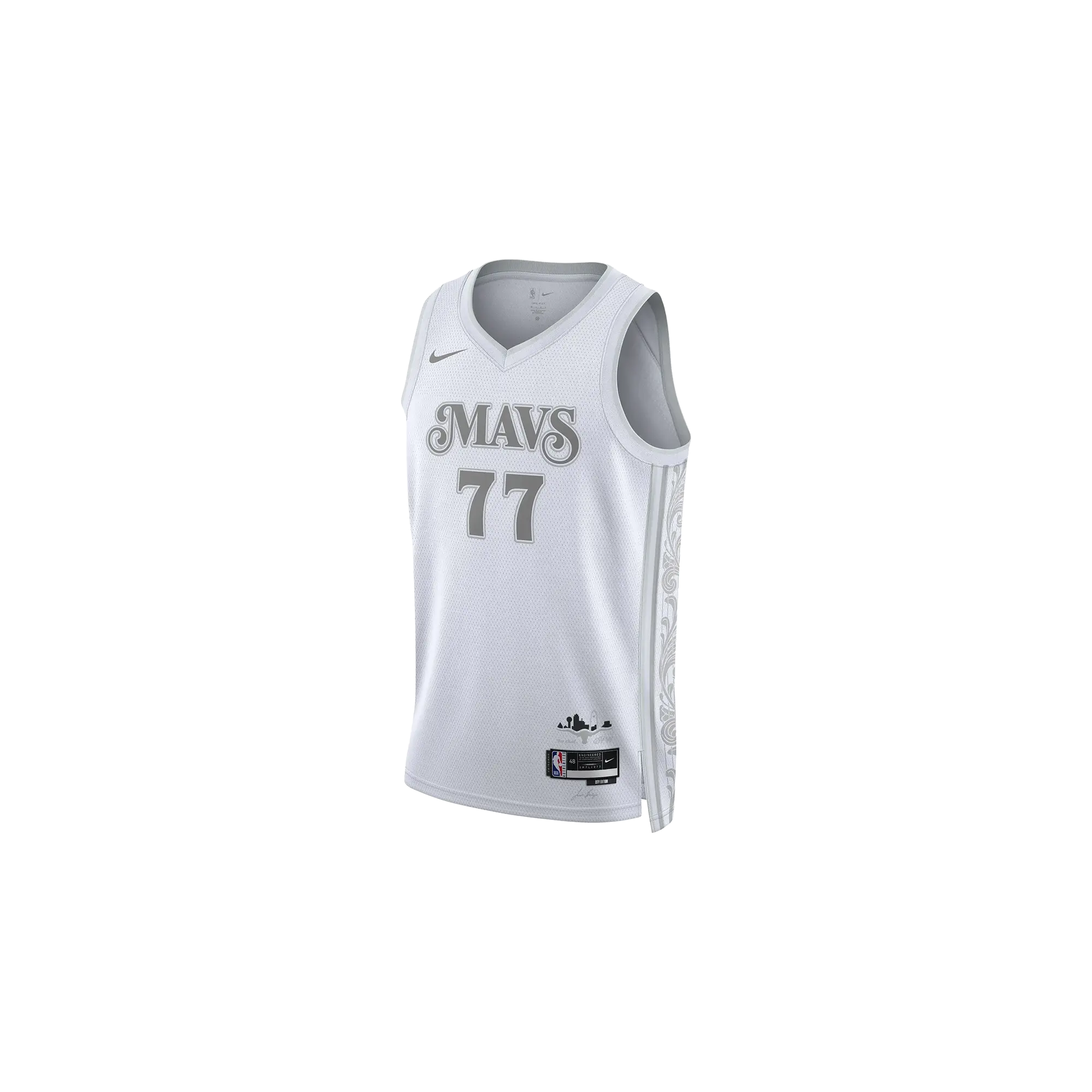 NBA DALLAS MAVERICKS CITY EDITION JERSEY GS "77 DONCIC - White" 9Z2B7BU8P24 MAVL