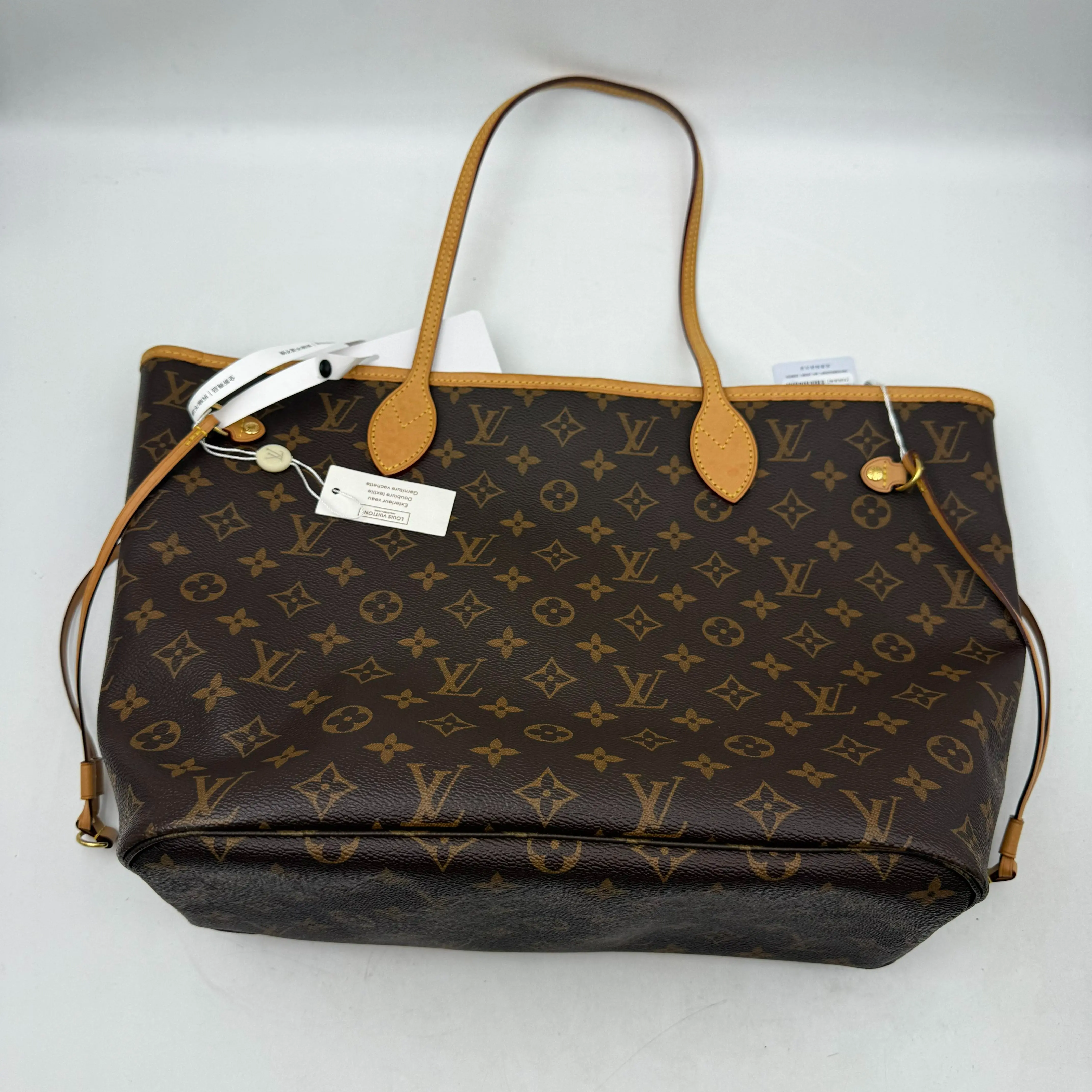 Pre-owned Louis Vuitton Authentic Vintage Monogram Canvas Neverfull MM Designer Open Top Shopper Purse