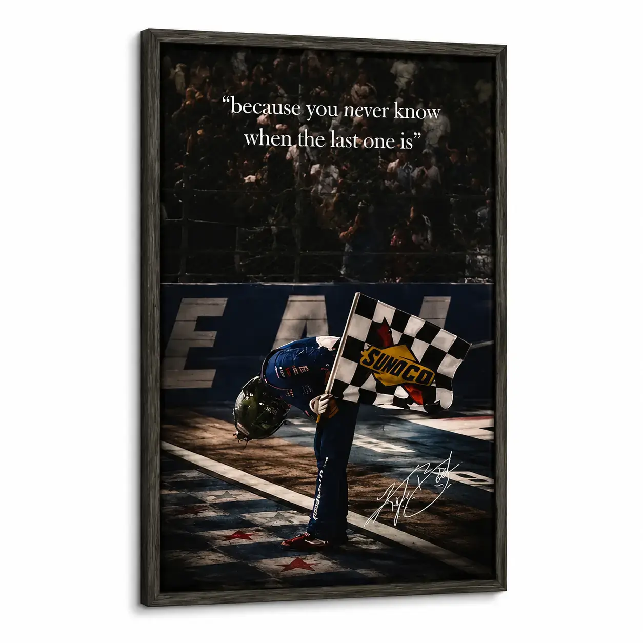 Kyle Busch 'Rowdy' Tribute Poster Vintage NASCAR Racing Canvas Wall Art, Legendary Driver High-Octane Motorsport Decor for Man Cave Garage Bedroom, Home Office, Retro Checkered Flag Style Canvas Print Perfect Gift for Race Fans & Collectors, Unframed