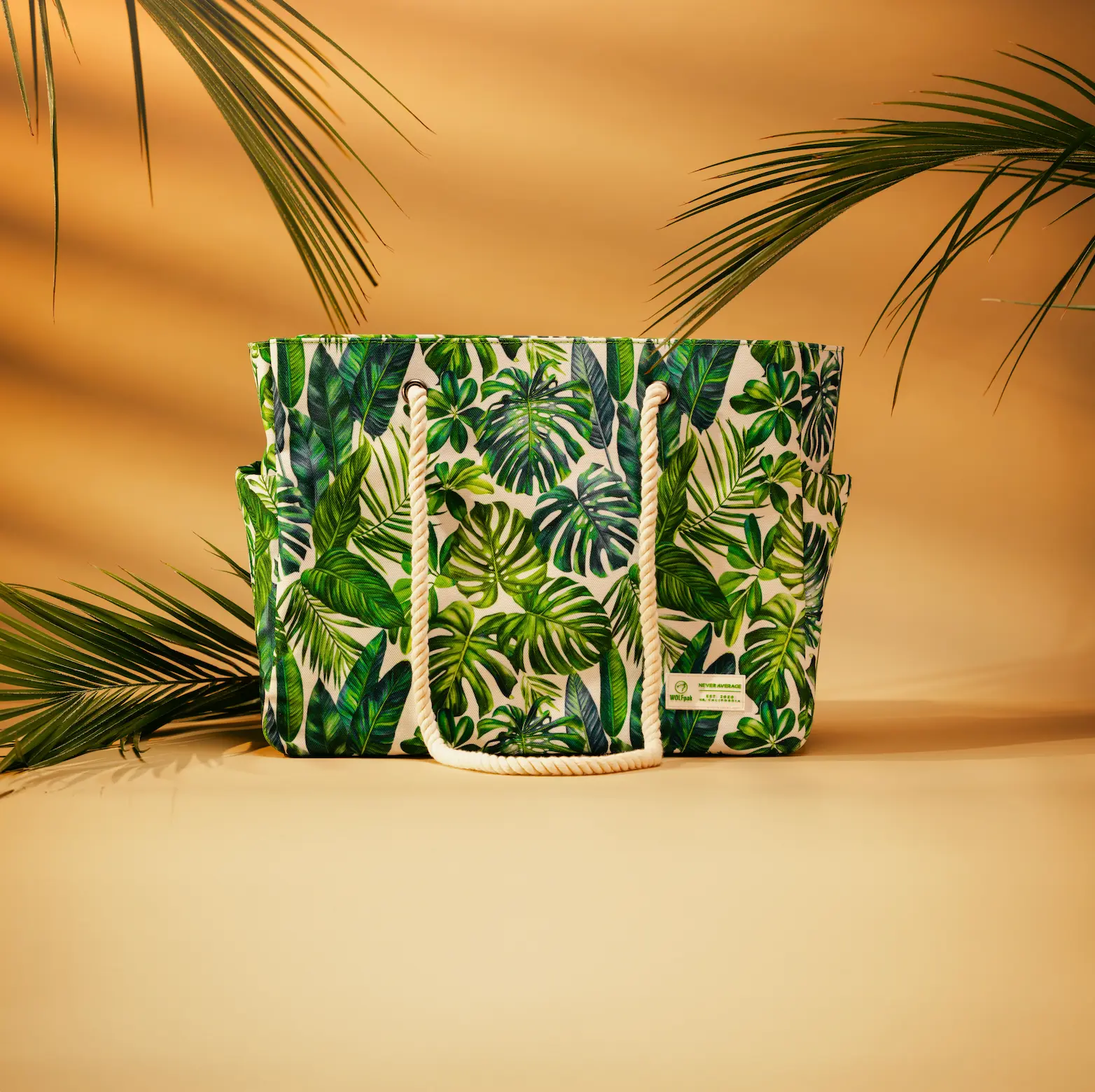 Tote Bag Green Palm Tote Bag Green Palm