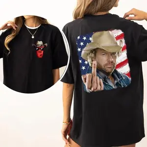 Toby Keiith Finger 2 sides Tshirt, Country Music Shirt, In memory of Toby Keeith, 4th of July Sweatshirt Hoodie
