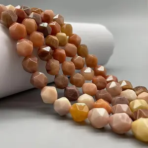Natural  Multi Treasure Jade  Gemstone Faceted Round Loose Beads Star Cutting Beads For DIY Jewelry Making Desig Handmade Crafts Bracelet, Necklace, Earrings AAA Quality 15.5 Inches Long, Semi Precious Stone, Spacer beads