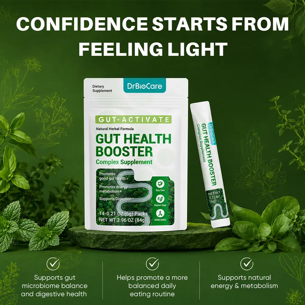 【Upgraded】DrBioCare Gut & Colon Support – Supports Digestion, Nutrient Absorption & Healthy Bowel Regularity