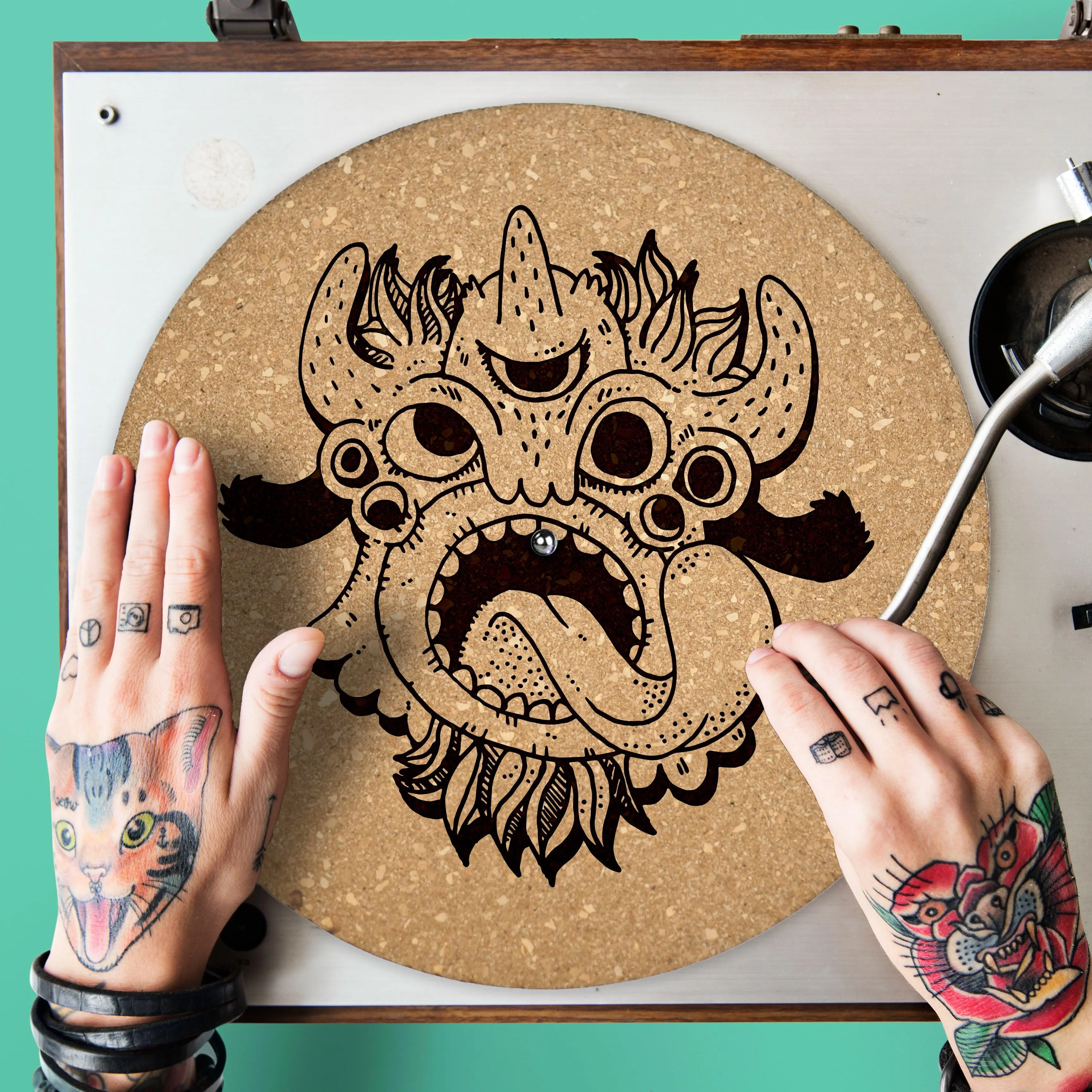 Monster Turntable Slipmat - Audiophile-Grade Cork | Quetzal Studio