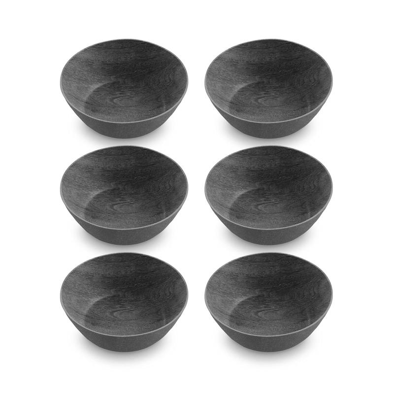 TarHong Faux Blackened 42oz. Wood Low Bowl
