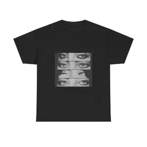 Whimsical Eye Art Unisex Heavy Tee Shirt- Vintage Billie Tee Eilish - Perfect for Art Lovers, Gifts, Casual Wear, Unique Fashion, Creative Expression Basic Womenswear