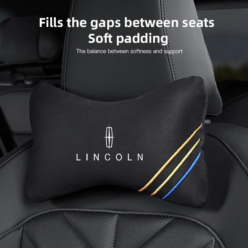 Car Headrest Neck Support Seat Lumbar Cushion Neck Pillow For Lincoln Navigator Continental Nautilus Aviator MKZ MKX MKC MKT MKS Corsair Mark E