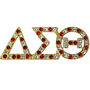 Delta Sigma Theta 3 Letter Crystal Lapel Pin/Brooch