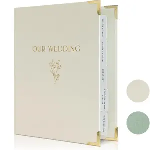 Beautiful Wedding Planner Book And Organizer - A Unique Linen Binder For the Bride Perfect To Plan Your Big Day - An Exceptional Engagement Gift For Newly Engaged Couples, Future Brides, And Grooms