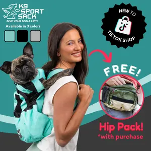 K9 Sport Sack Air 2 Lightweight Adjustable Dog Backpack Outdoor Pet Gear with Extra Large Macro-Mesh Triple Reinforced Stitching for Intermediate Walks