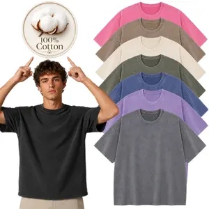 1/4 Pack Men’s Oversized Washed Cotton T-Shirts, 100% Cotton Loose Fit Crew Neck Short Sleeve Tees, Suitable for sports and fitness, Sizes S-5XL