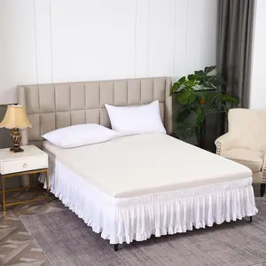 Solid Color Bed Skirt, 1 Count Modern Simple Bed Skirt, Bedding Supplies for Home Bedroom Hotel Dormitory, Bedroom Accessories