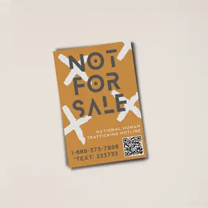 "Not For Sale" · Anti-Human Trafficking Vinyl Sticker