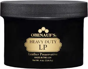 Heavy Duty LP Leather Preservative (4Oz)- All Natural Beeswax Oil Conditioner- Rejuvenate Restore & Preserve Sunfaded or Cracked Boots Jackets Saddles Car Auto Upholstery Furniture- USA Made, Western Footwear, Shoe Care, Leather Care