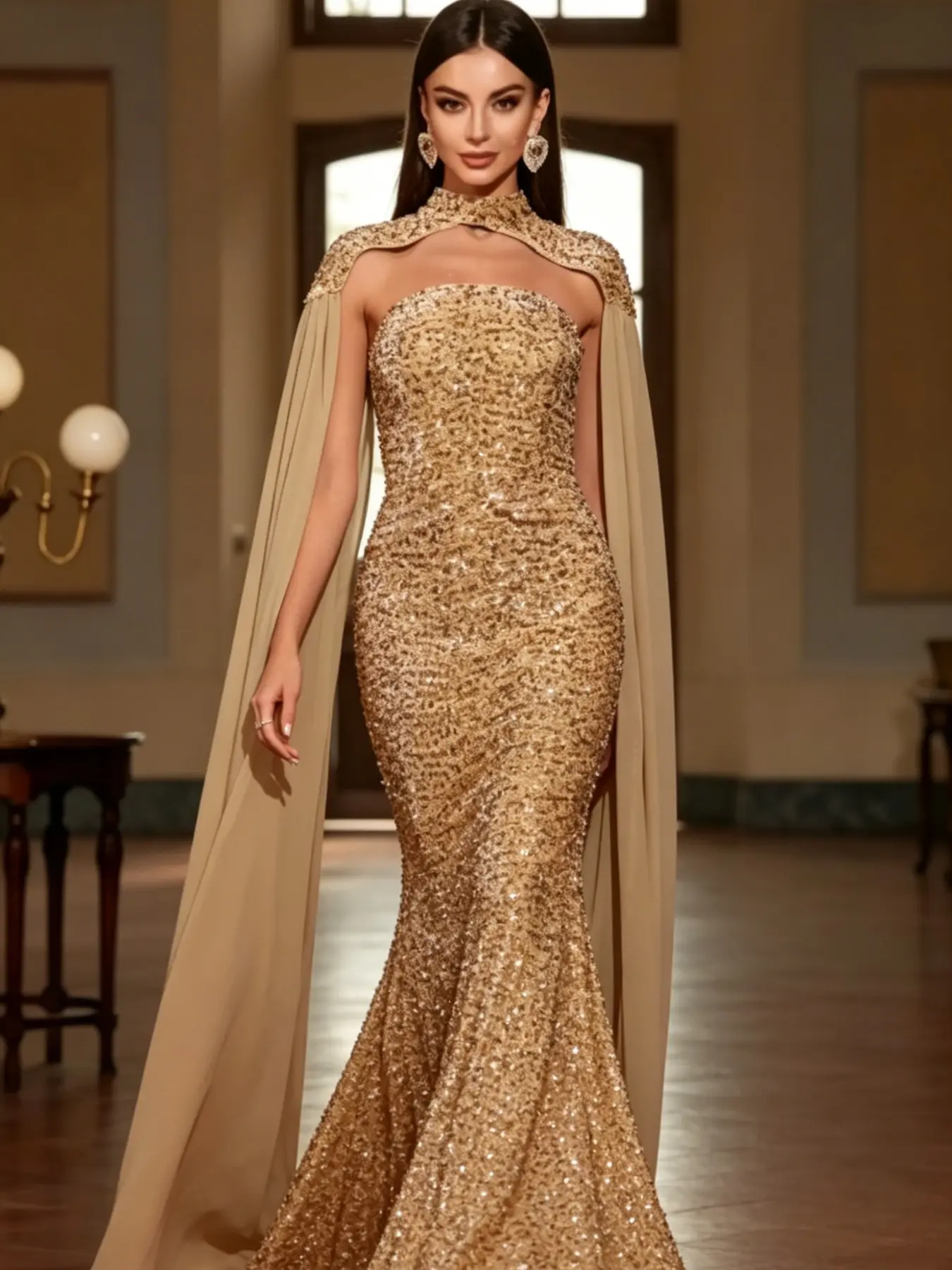 Ugly gold dress - TikTok Shop