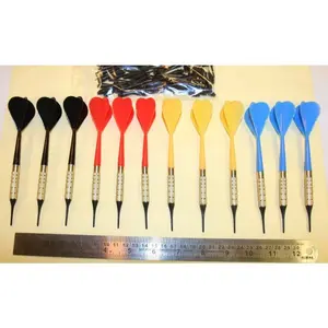 Happ Dart Pro Assortment Pack 100 Piece Brass Collar 12 Grams Multicolor Darts for Enhanced Accuracy and Fun