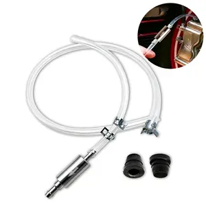 Motorcycle Brake Clutch Bleeding Tool, One Way Check Valve Brake Bleeder Hose Kit, Universal Bleeder Tube for Motorbike Scooter