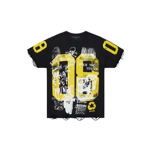 Kammile Black/Yellow Oversized T-Shirt