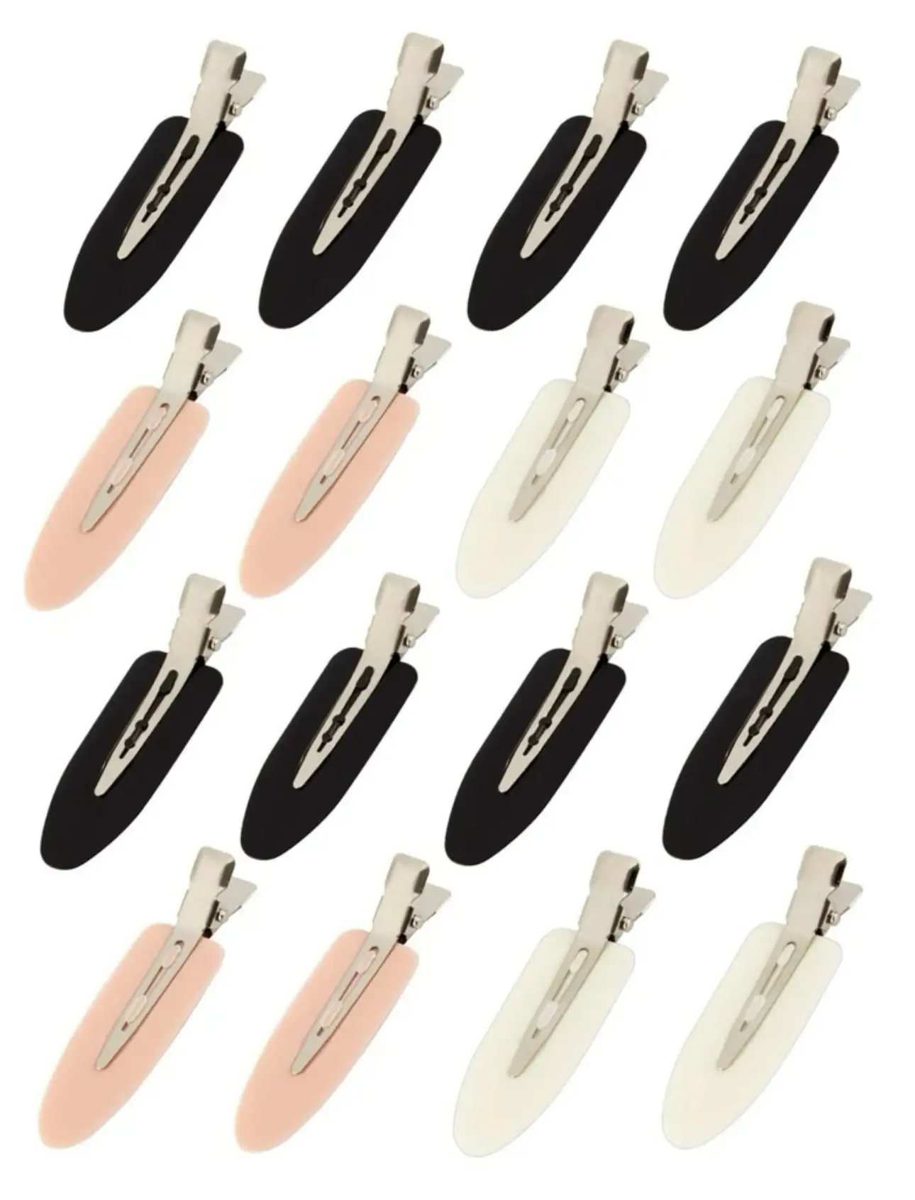 16pcs Simple & Fashionable Traceless Hairpins For Women, Suitable For Washing Face, Makeup, Skincare, Daily Wear And Outing Matching