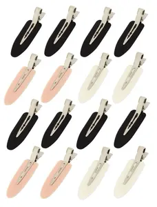 16pcs Simple & Fashionable Traceless Hairpins For Women, Suitable For Washing Face, Makeup, Skincare, Daily Wear And Outing Matching