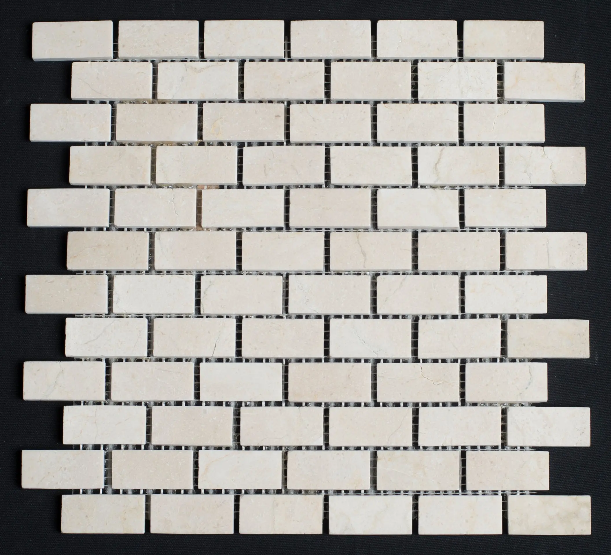 Crema Marfil Marble 1x2 Honed Mosaic Tile