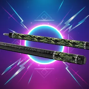 EVO CAMO Pool Cue by VIPER — Tactical Precision with Glass-Fiber Shaft, Carbon+Glass Butt, Microfiber Leather Wrap, TIME 3 Tip, Hybrid Pro Taper, Ultra-Stiff 3/8-10 Stainless Joint (19–19.5 oz)