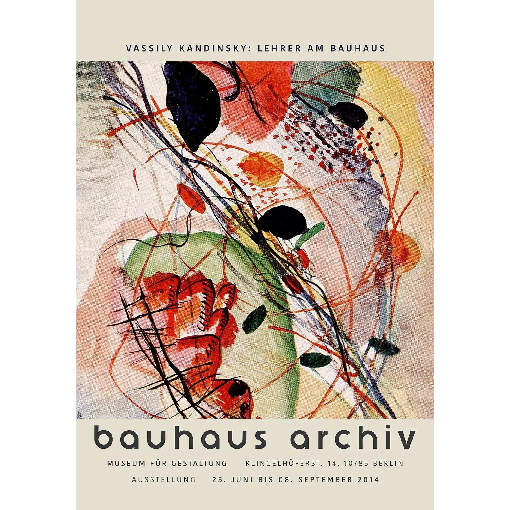 Aquarell Print by Wassily Kandinsky Exhibition Poster