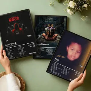 Rapper L-Lil Durk Album Cover Painting Calligraphy Canvas Wall Art｜Gallery-Grade Waterproof Print Poster｜Fade-Resistant & Scratch-Proof｜Perfect Gift & Home Decor｜Living Room, Bedroom, Home Decoration｜Multiple Size