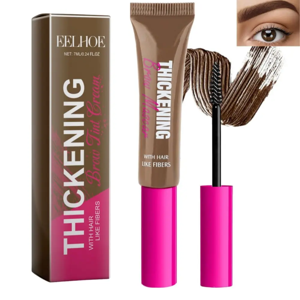 Tinted Eyebrow Gel, Long-Lasting Waterproof Brow Makeup, Buildable Thickening Brow Setting Cream for Daily Use