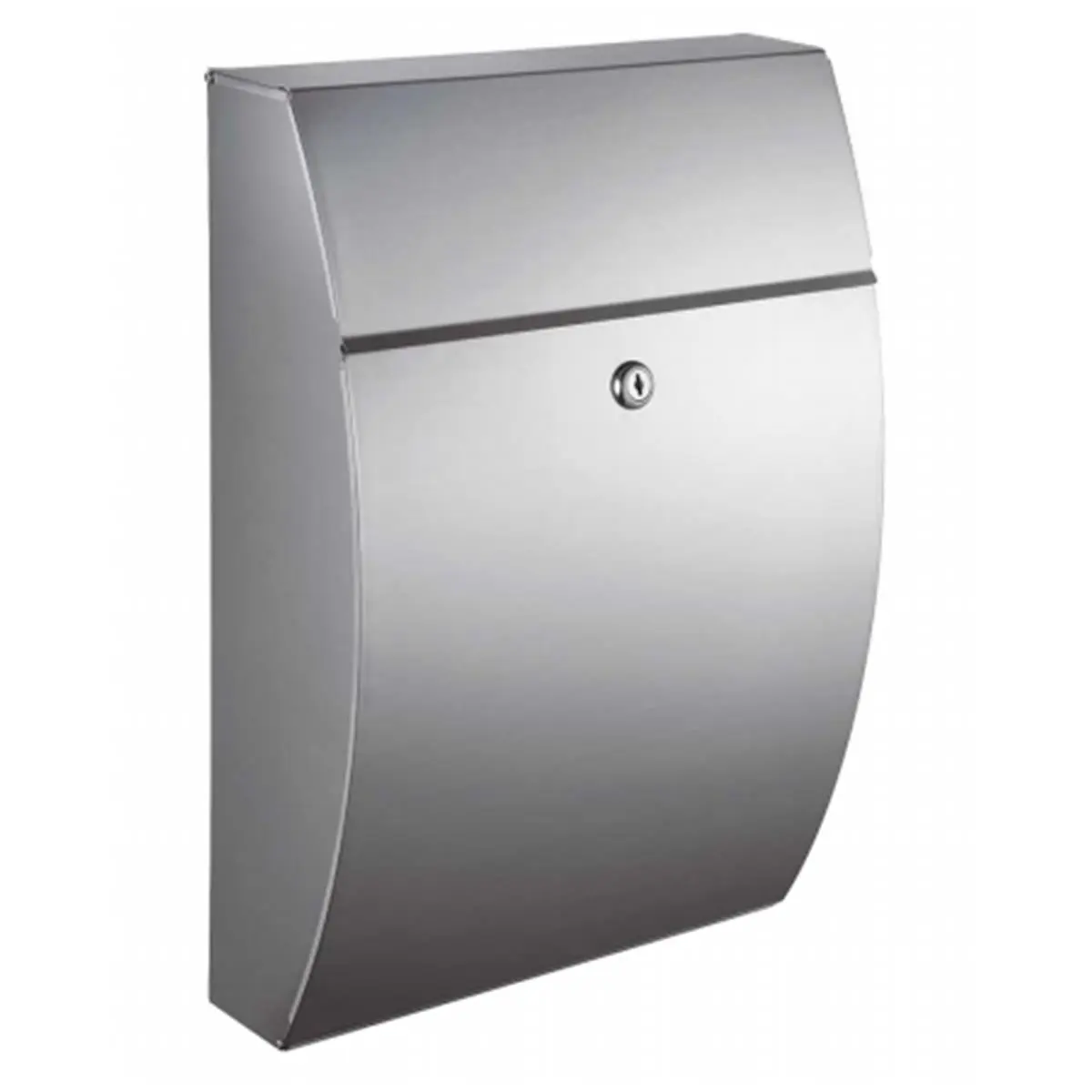 QualArc WF-0906A Glacial Locking Wall Mount Mailbox, Stainless Steel