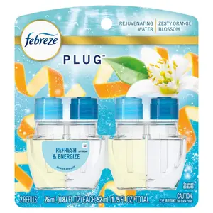 0.87 oz. Refresh and Energize Scented Oil Plug-In Automatic Air Freshener Refill (2-Count)