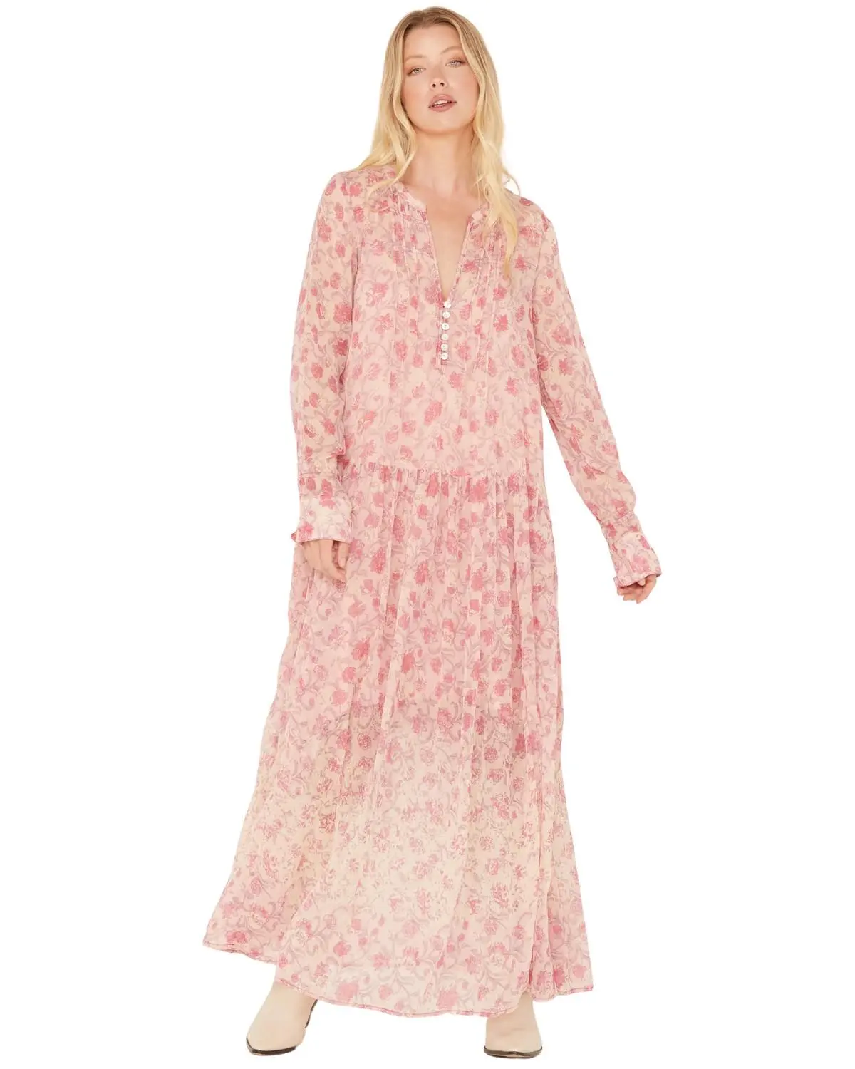Free People Women's See It Through Floral Long Sleeve Maxi Dress - Ob1675675-Pnk - TikTok Shop Free People Women's See It Through Floral Long Sleeve Maxi Dress - Ob1675675-Pnk - TikTok Shop