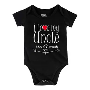 I LOVE MY UNCLE THIS MUCH Print Bodysuit, Casual Short Sleeve Romper, Baby  Outdoor ClothingB1108-035