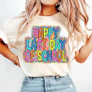 Happy Last Day of School Shirt, School's Out For Summer Shirt, Last Day of School Shirt, Retro Smiley Face Shirt, Custom Teacher Shirt