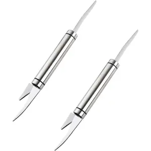 2 count Shrimp Deveining Tool Shrimp Tail off Crawfish Peeler,Stainless Steel Fish Scaler Seafood Tools Shrimp Peeler and Deveiner Tool and Fish Descaler Tool  2 in 1,,