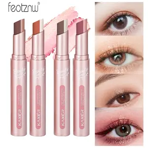 FEOTZNW 2-pcs Double color eyeshadow pen.Performance Makeup Eyeshadow, Highlight Duo Eyeshadow Pencil. Glitter Cosmetic Sparkly Neutral