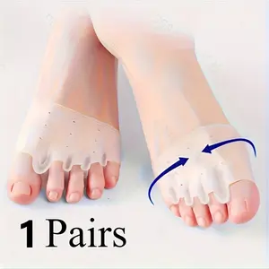 2-Piece Rubber Toe Separators with Bunion Support, Comfortable Foot Alignment Tool, Enhances Fitness Training, Protects Toes, Perfect Gift