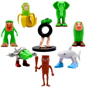 8-Pack Italian Brainrot Plastic Toy Figures Tung Tung Tung Sahur Tralalero Tralala Decorative Sculptures Desktop Ornaments for Halloween Christmas Birthday Gifts Cute Collectible Figurines Interior Decoration Accessories