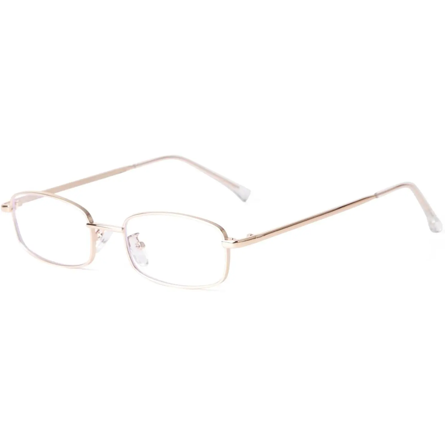 Fashion Glasses for Women Men, Y2k Rectangle Blue Light Glasses Metal Gold Silver Black  Glasses