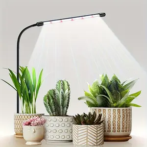 USB 6000K full-spectrum plant growth lamp for indoor plant growth, suitable for seeds, succulents and small plants, with automatic on-off timing and dimming.