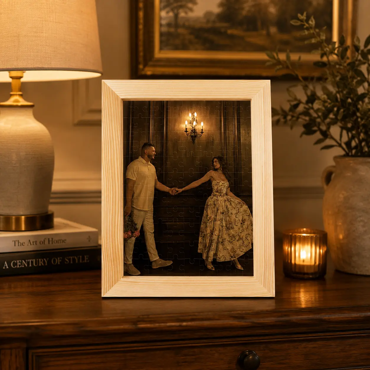 Custom jigsaw puzzle frames 7x9inch. Send us your photos and we’ll customize them for you. They make perfect gifts or heartfelt wishes for daily fun moments, birthdays, anniversaries and weddings