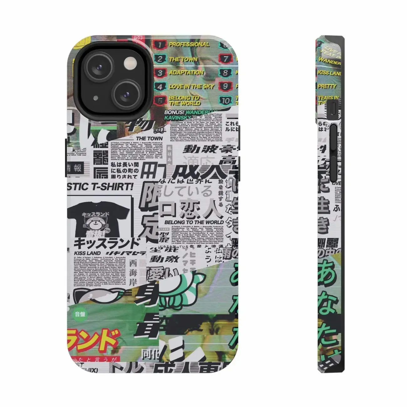 The W@knd Kiss Land iPhone Case Retro Poster Style Album Art Cover XO Fan Gift Anime style Aesthetic Music Merch for iPhone Models