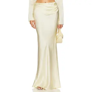 Camila Coelho Enza Maxi Skirt in Butter Yellow
