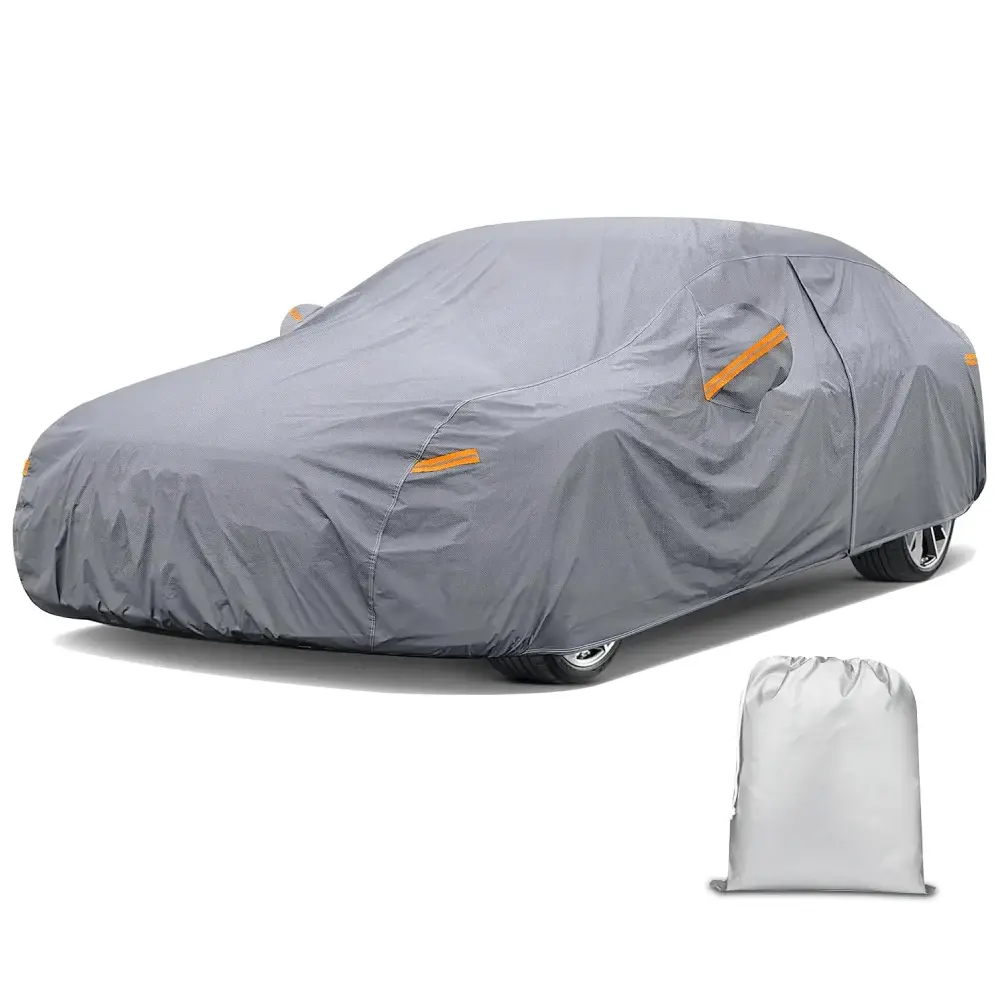 Nilight Heavy-Duty Cotton All-Season Sedan Car Cover (Up to 177in) - Waterproof, UV-Protective, Drop-Resistant, Windproof Dust Covers, Sun Protection, Weatherproof Car Protector, Father's Day Gift, All Season Cover, Outdoor
