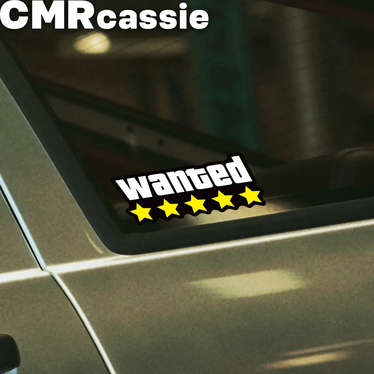 1PC Limited Edition Five-Star WANTED Window and Bumper Sticker Set - Wanted Waterproof Vinyl Decal For Cars Car Decals