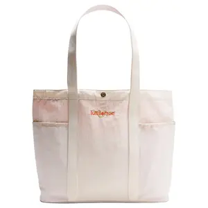 Lululemon Daily 20L Snake Year Limited Edition Tote Bag for Men and Women, Multi-Pocket Snap-Closure Style in Light Ivory