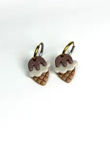 Sweet Treat Drip Dangles | Ice Cream Cone Earrings | Polymer Clay