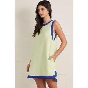 ENTRO Blue & Lime Dress