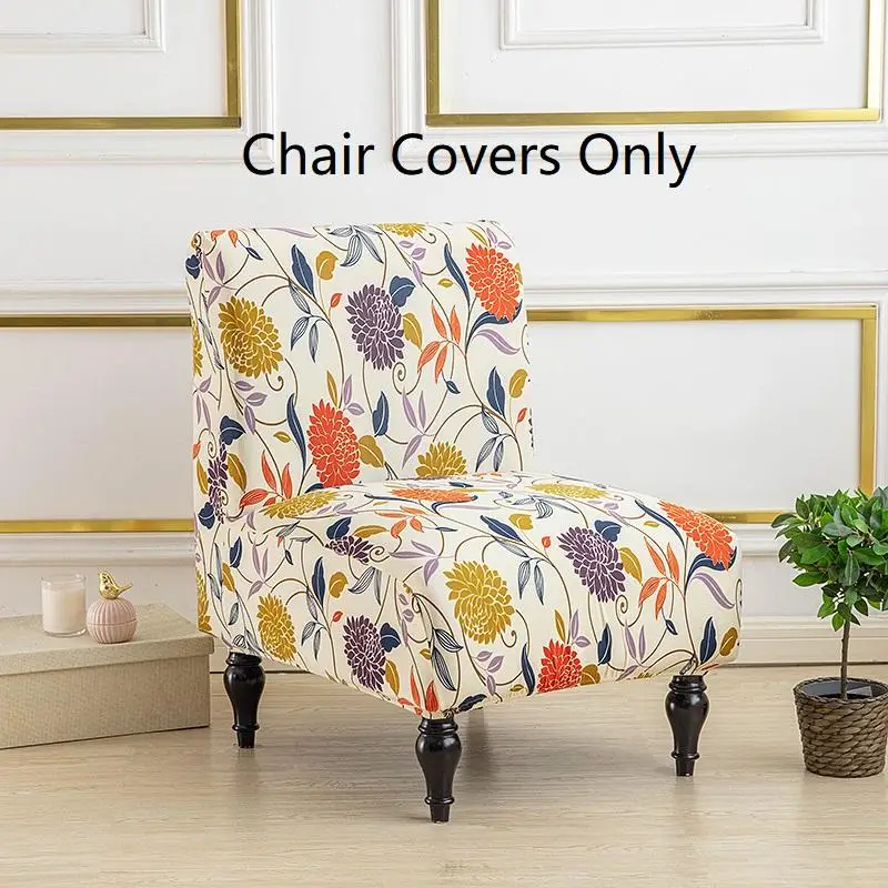 Accent Chair Cover, Modern Armless Chair Slipcover, Washable Stretch Chair Cover, Furniture Cover For Home Decor