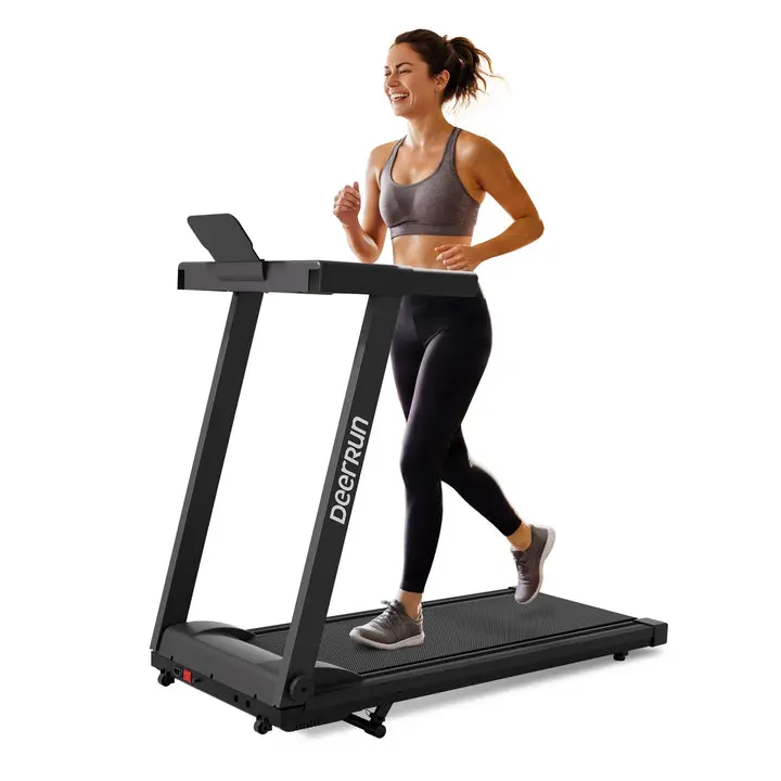【DeerRun】All-New 2026 A1 Pro Move+ Compact Motorized Smart Foldable Treadmill - Recreational Fitness Equipment, Home Fitness Machine, 6% Incline, NFC, 350 lbs Capacity, 10 mph Max Speed, Black for Cardio at Home